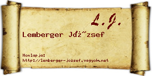 Lemberger József névjegykártya